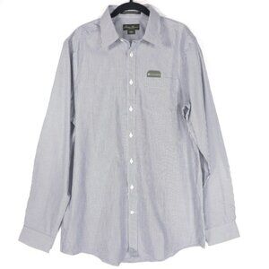 NWT Eddie Bauer Men’s Shirt Striped Wrinkle Resistant Slim‎ Fit Cotton Size TL
